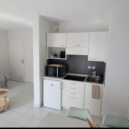 T2 Ouvert A 5 Min Des Plages, Au Calme, Avec Balcon Et Garage דירה